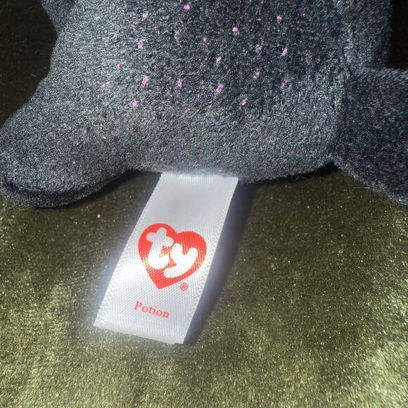 Ty Beanie Boo Potion Black Cat Plush 6″ Halloween Pumpkin EUC - Picture 4 of 4